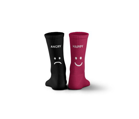 Happy & Angry pink Black