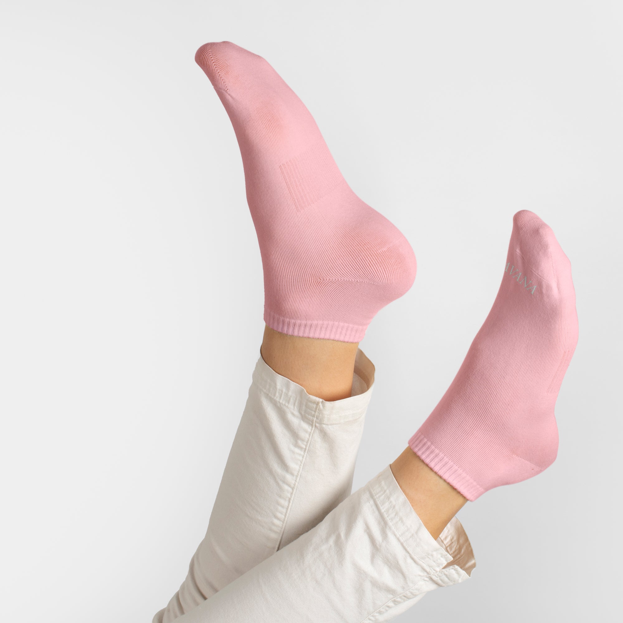 Plain Half Pink Socks