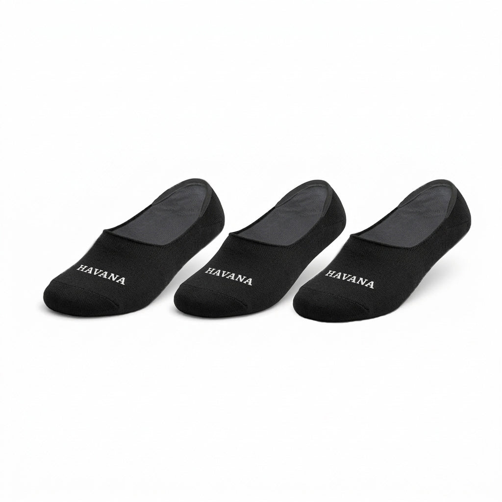 No Show Black 3 Pack Socks