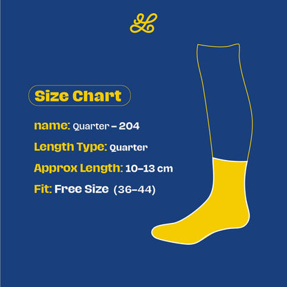 Plain Yellow Quarter Socks