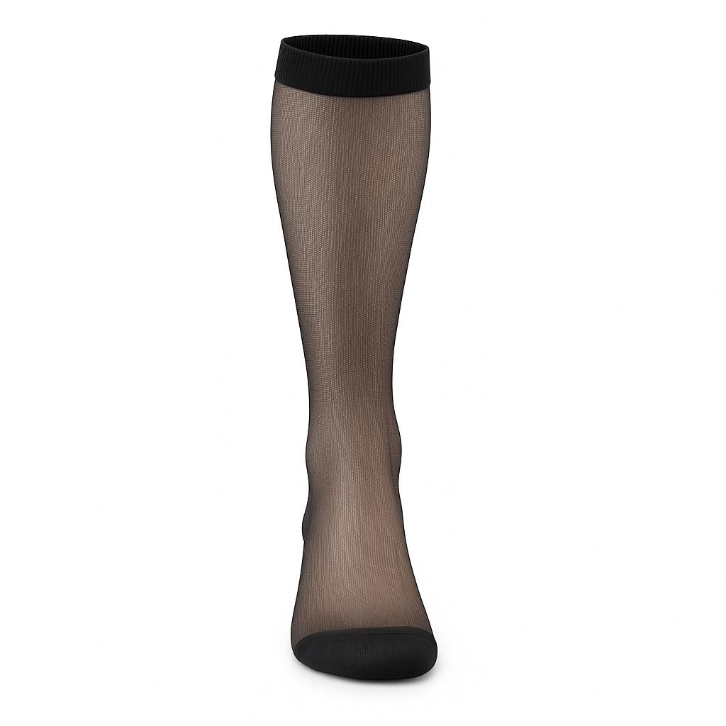 Women Naylon Black Mid Calf Socks