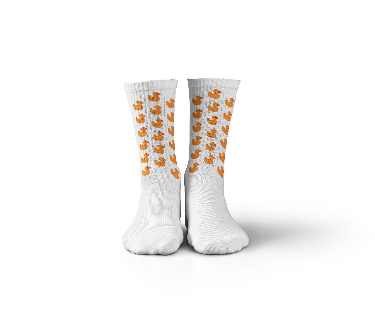 Duck white Mid Calf Socks