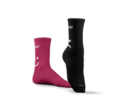 Happy & Angry pink Black