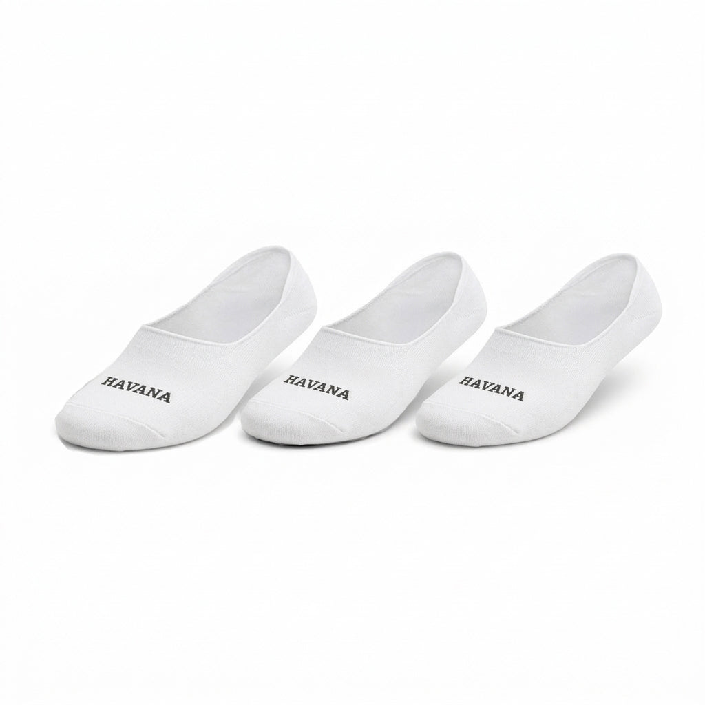 No Show White 3 Pack Socks