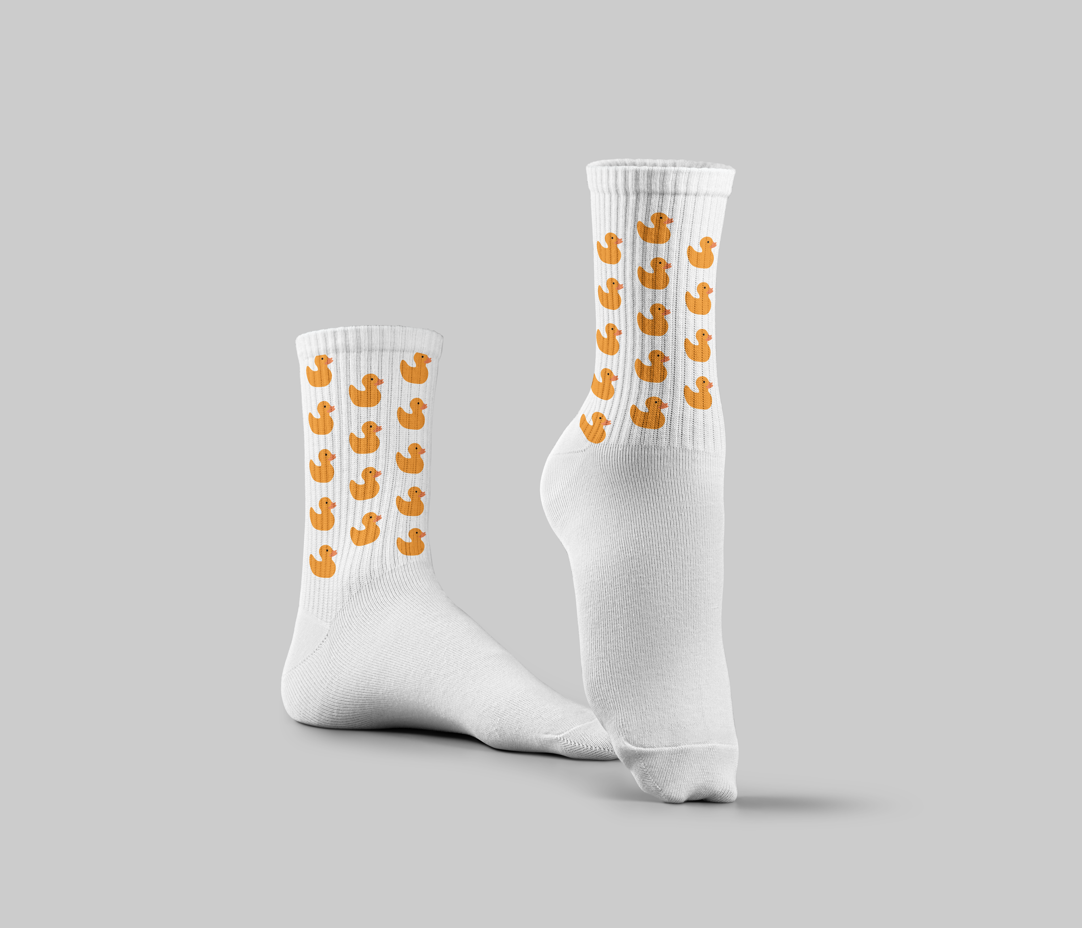 Duck white Mid Calf Socks