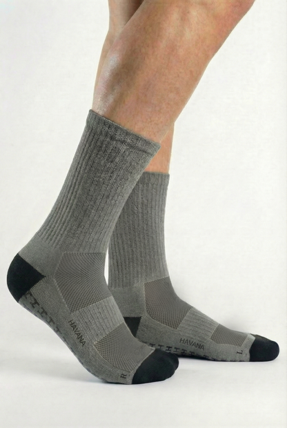 Silicon Grey Havana Mid Calf Socks