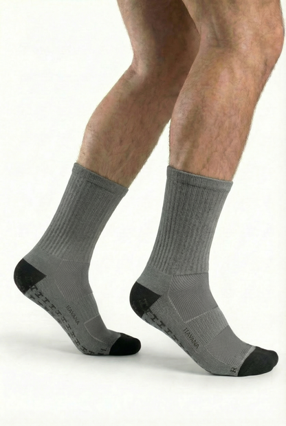 Silicon Grey Havana Mid Calf Socks