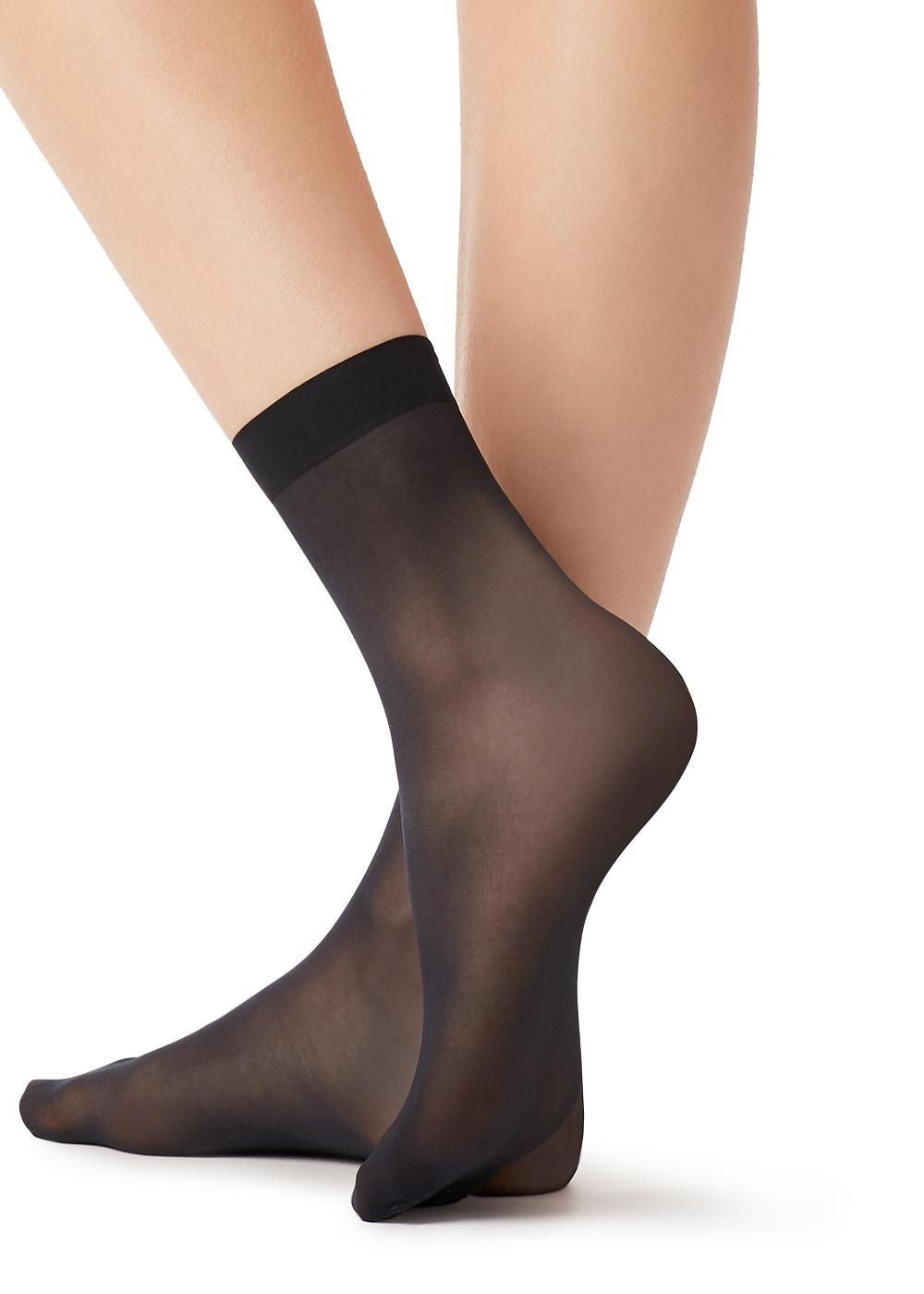 Women Naylon Black Mid Calf Socks