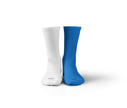 Eyes Blue & White Socks