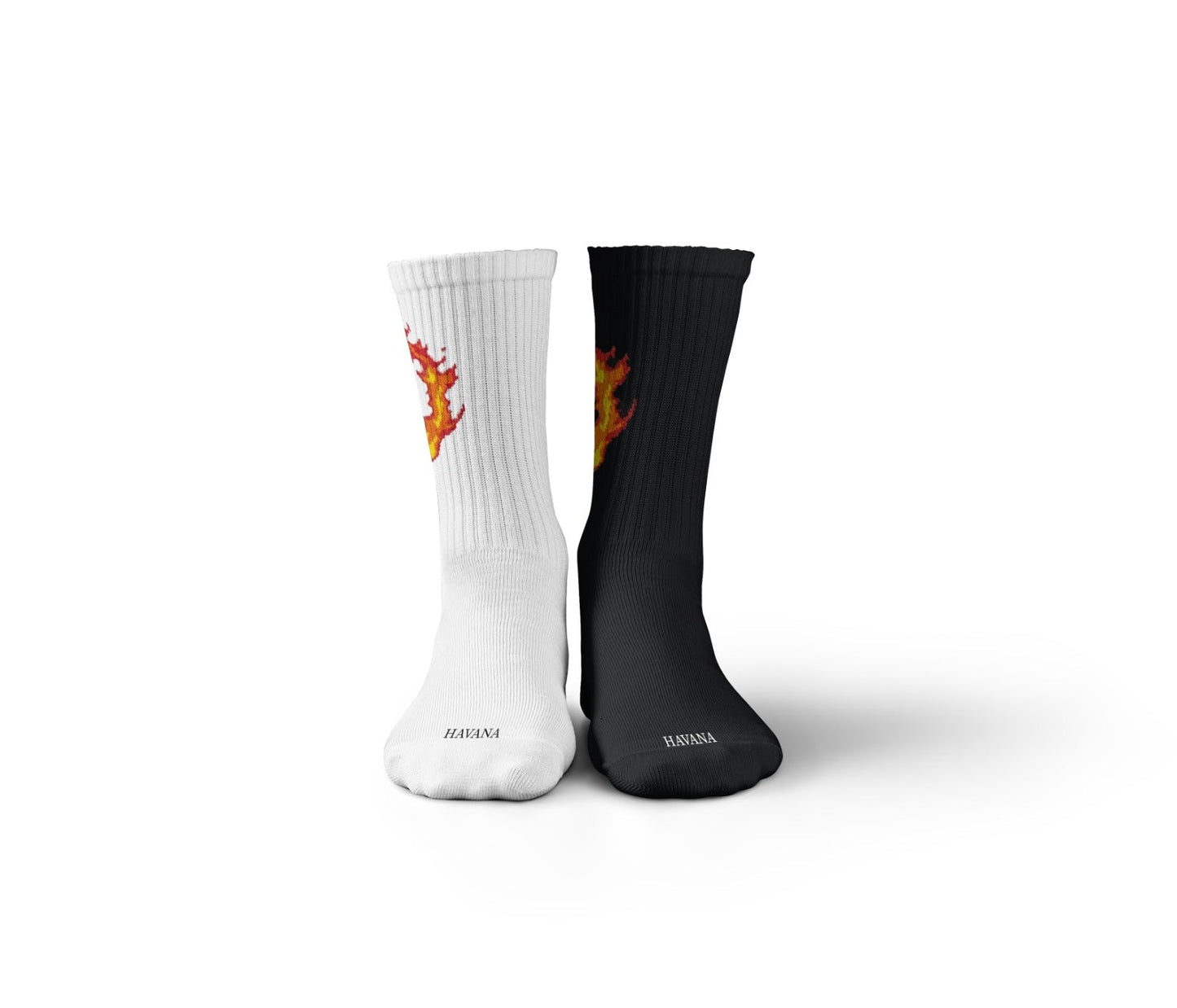 Fire Black & White Socks