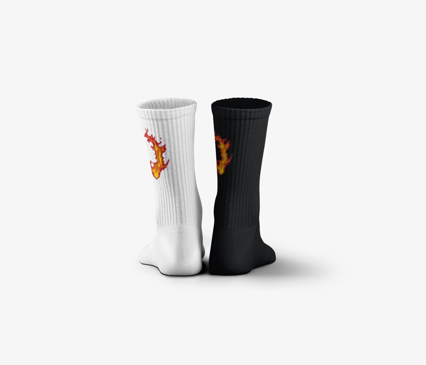 Fire Black & White Socks