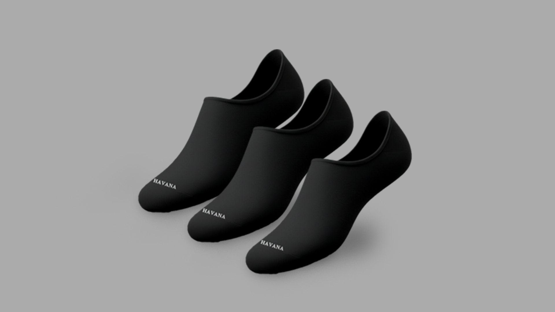 No Show Black 3 Pack Socks