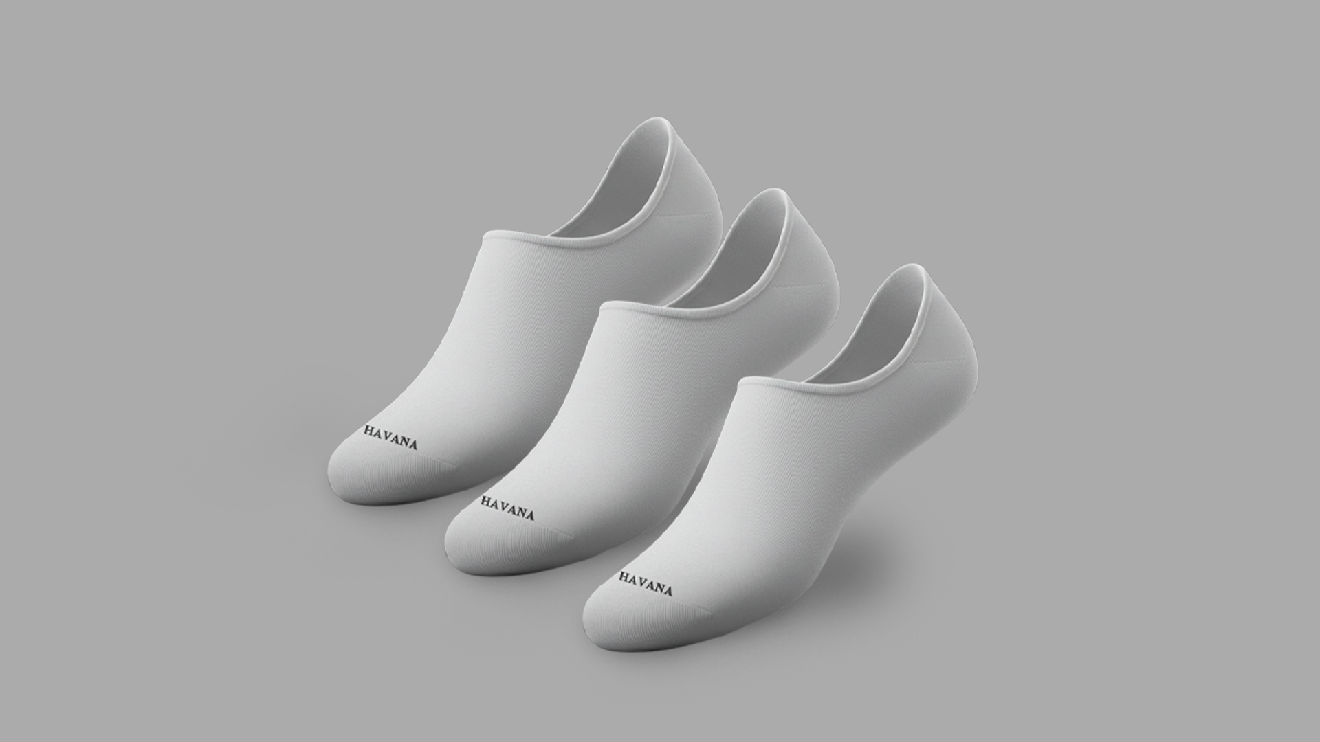 No Show White 3 Pack Socks