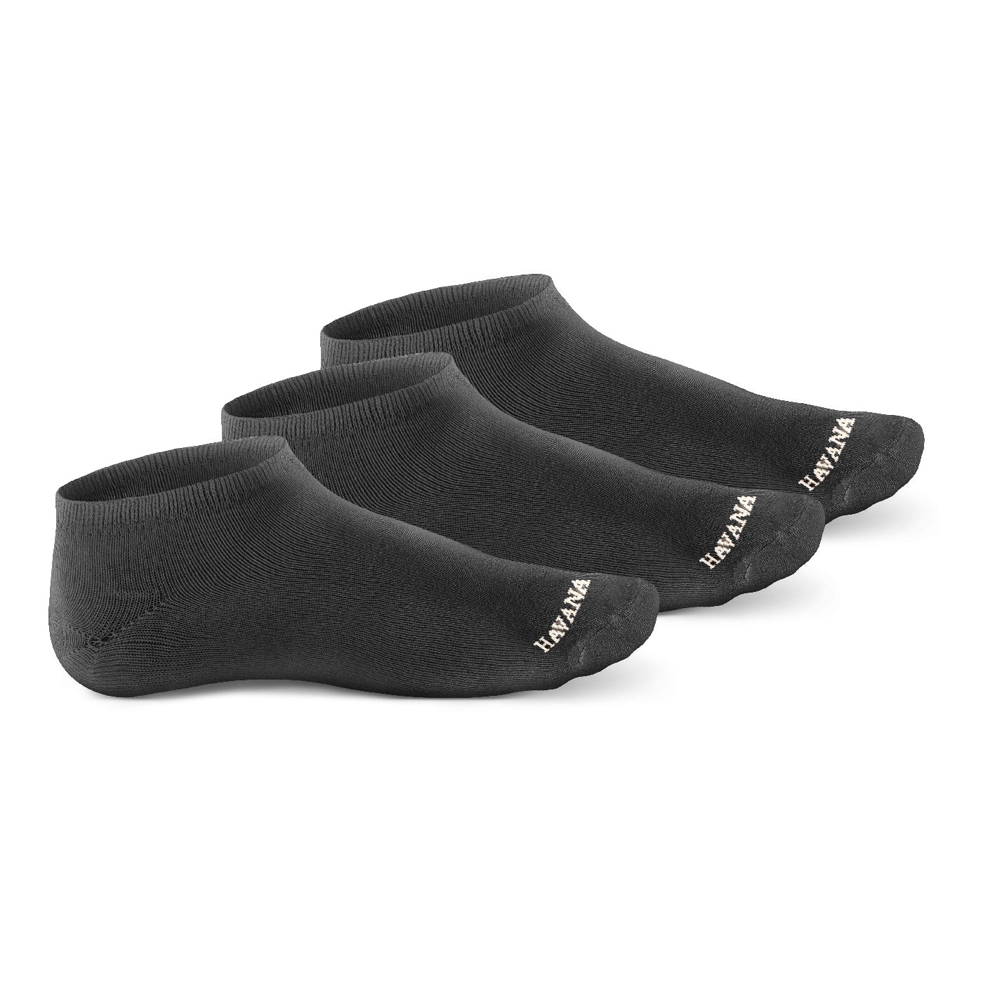 Plain Black Low Cut 3 Pack Socks