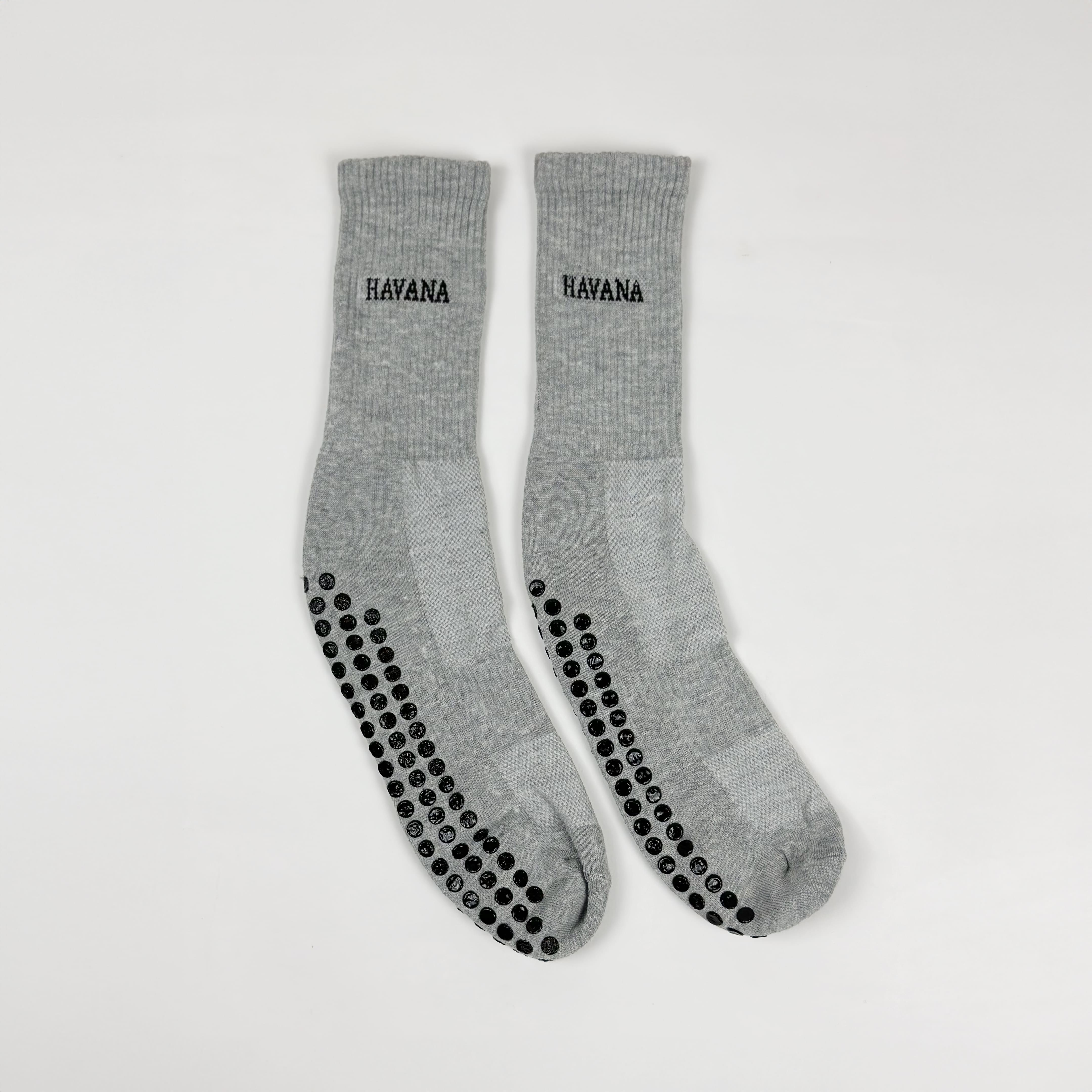 Silicone Grey Havana Mid Calf Socks