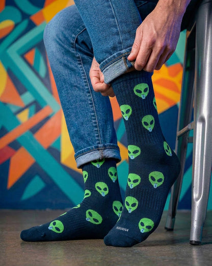 Little Alien Black Socks