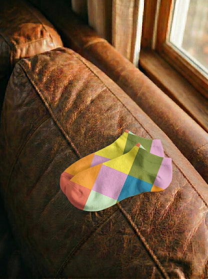 Fun in Squares Low Cut Socks