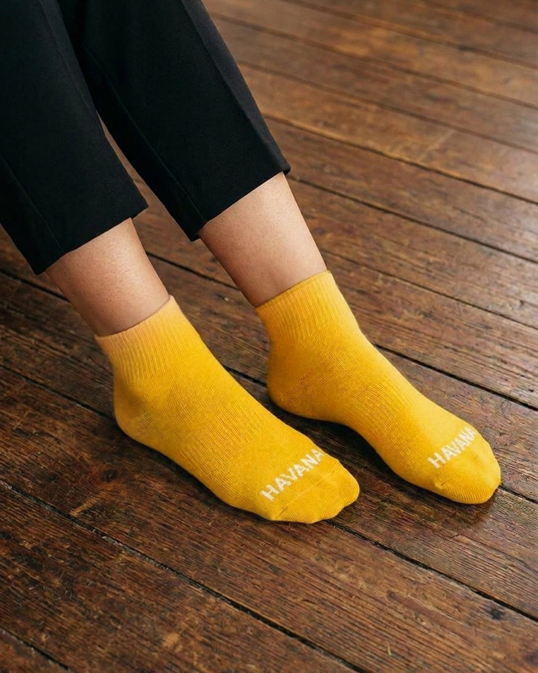 Plain Yellow Quarter Socks